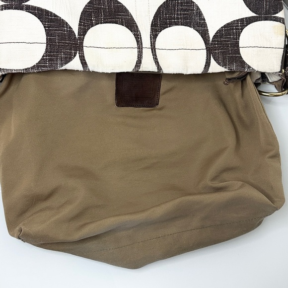 Coach Legacy Cotton Carly Bag Brown Leather Brass Hardware No. A07743-10795 - Picture 9 of 12